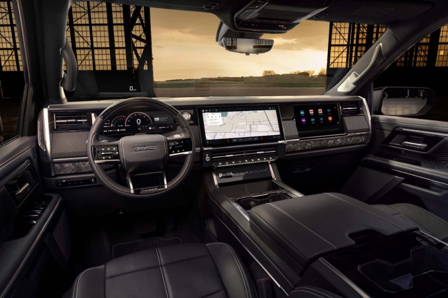 MY27 GMC_Sierra_Denali_Ultimate_AP1_0088_wHUD Interior of 2027 GMC Sierra 1500 Denali Ultimate